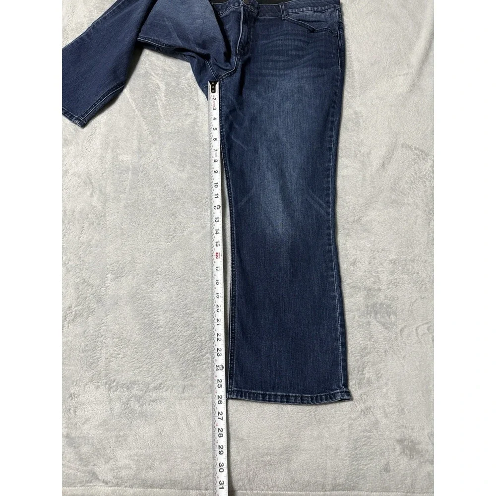 Democracy Jeans Women's 16 Straight Blue Medium‎ Wash Ab Technology 37x26